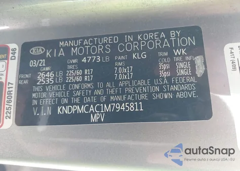 2021 Kia Sportage Lx from USA, damaged, VIN KNDPMCAC1M7945811